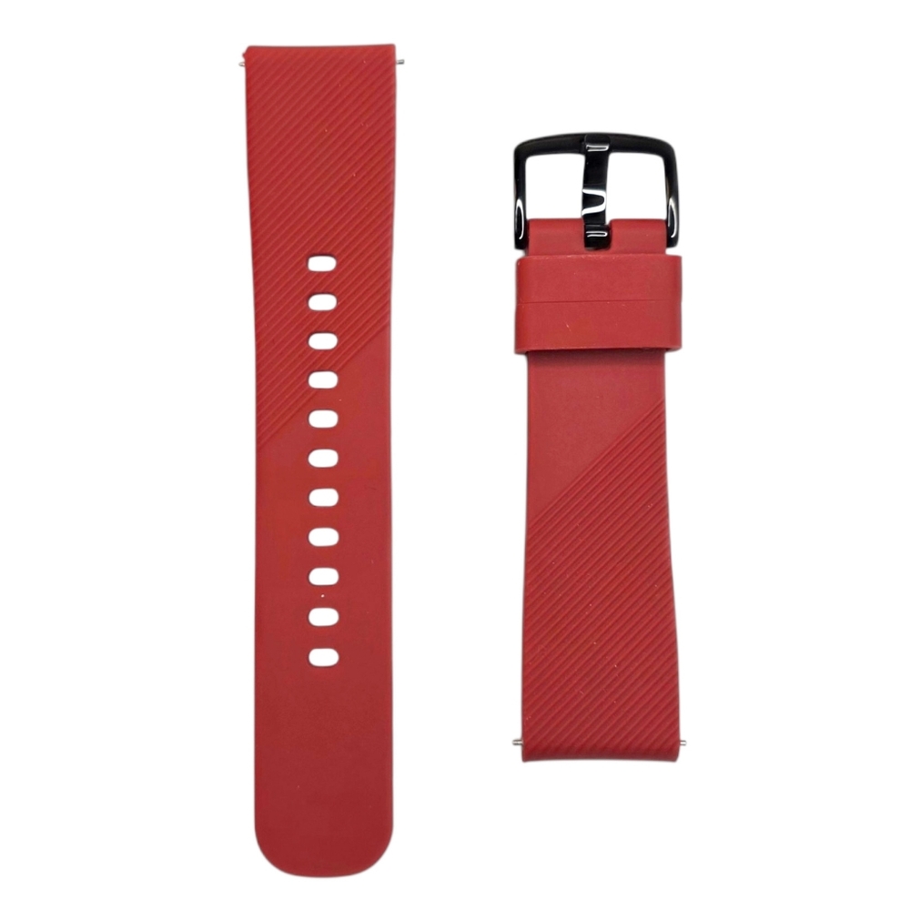 Samsung Galaxy Small 20mm Tech Smartwatch Replacement Band Unisex Red Silicone